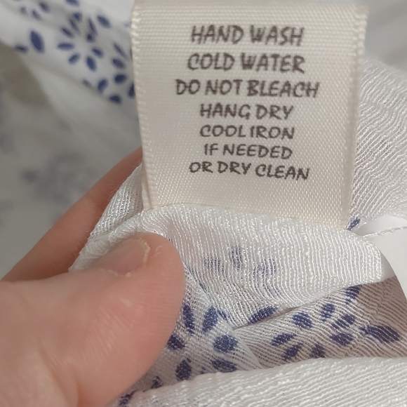 Adiva Smocked Blouse in Blue and White NWT - Picture 8 of 12